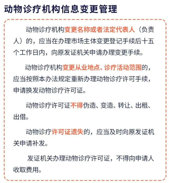 动物诊疗许可证的管理制度具体内容